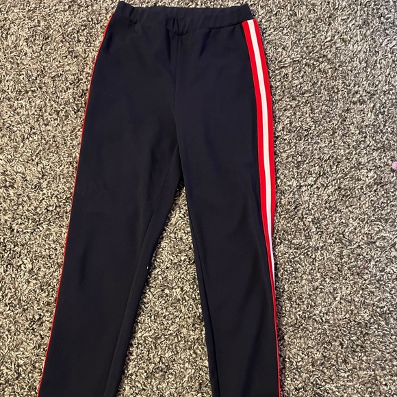 Blue leggings with red stripe - Picture 1 of 1